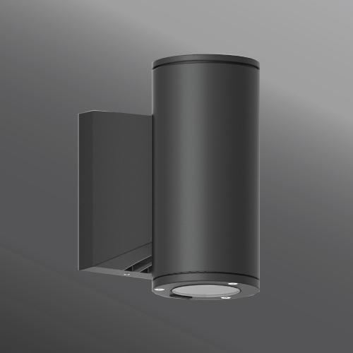 Ligman Lighting's Jet cylindrical and square wall up-down light LED (model UJE-3XXXX).