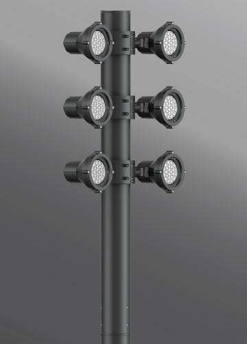 Click to view Ligman Lighting's Mic 3 Cluster Light Column (model UMI-210XX).